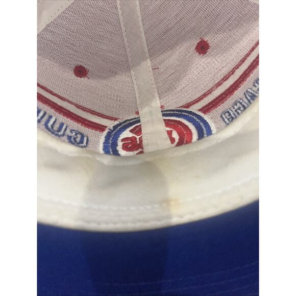 VTG Chicago Cubs American Needle Hat Fitted 7 1/2. Red And White Stripes. - Picture 6 of 7